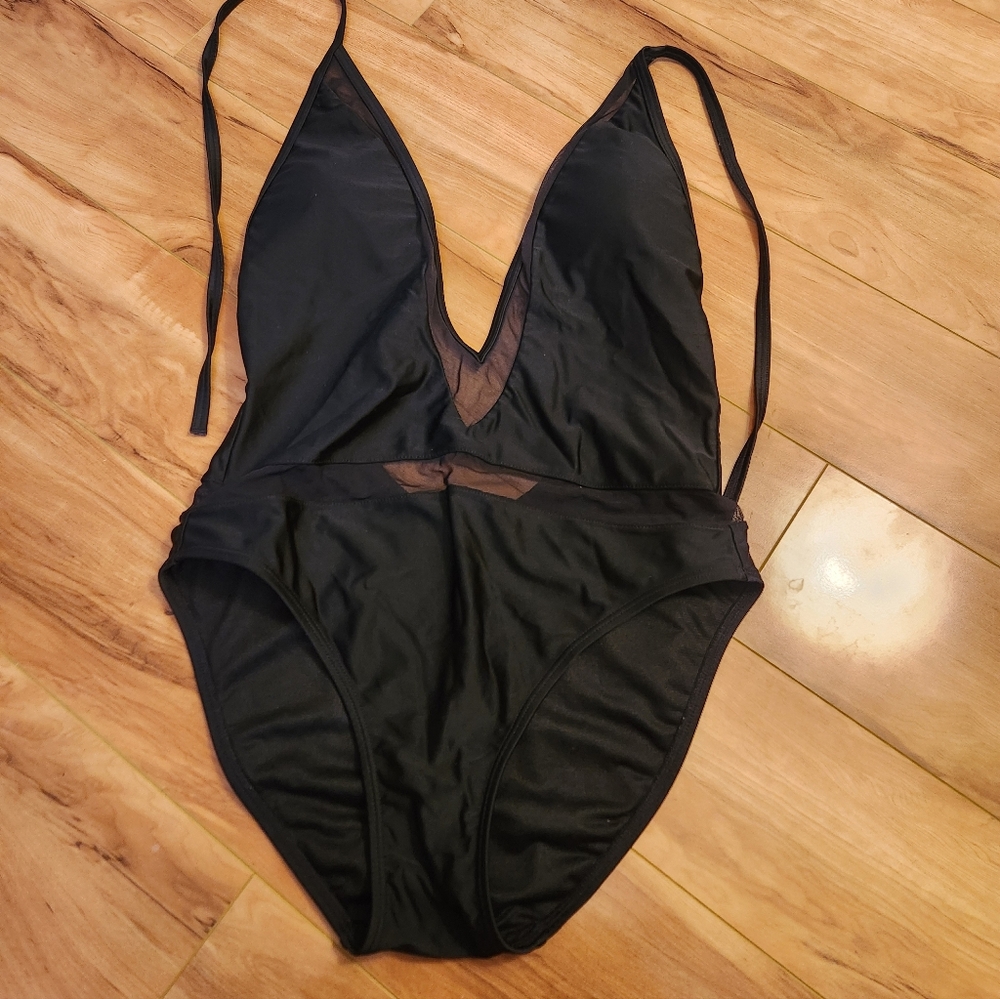 Express Sexy Black One-Piece Swimsuit